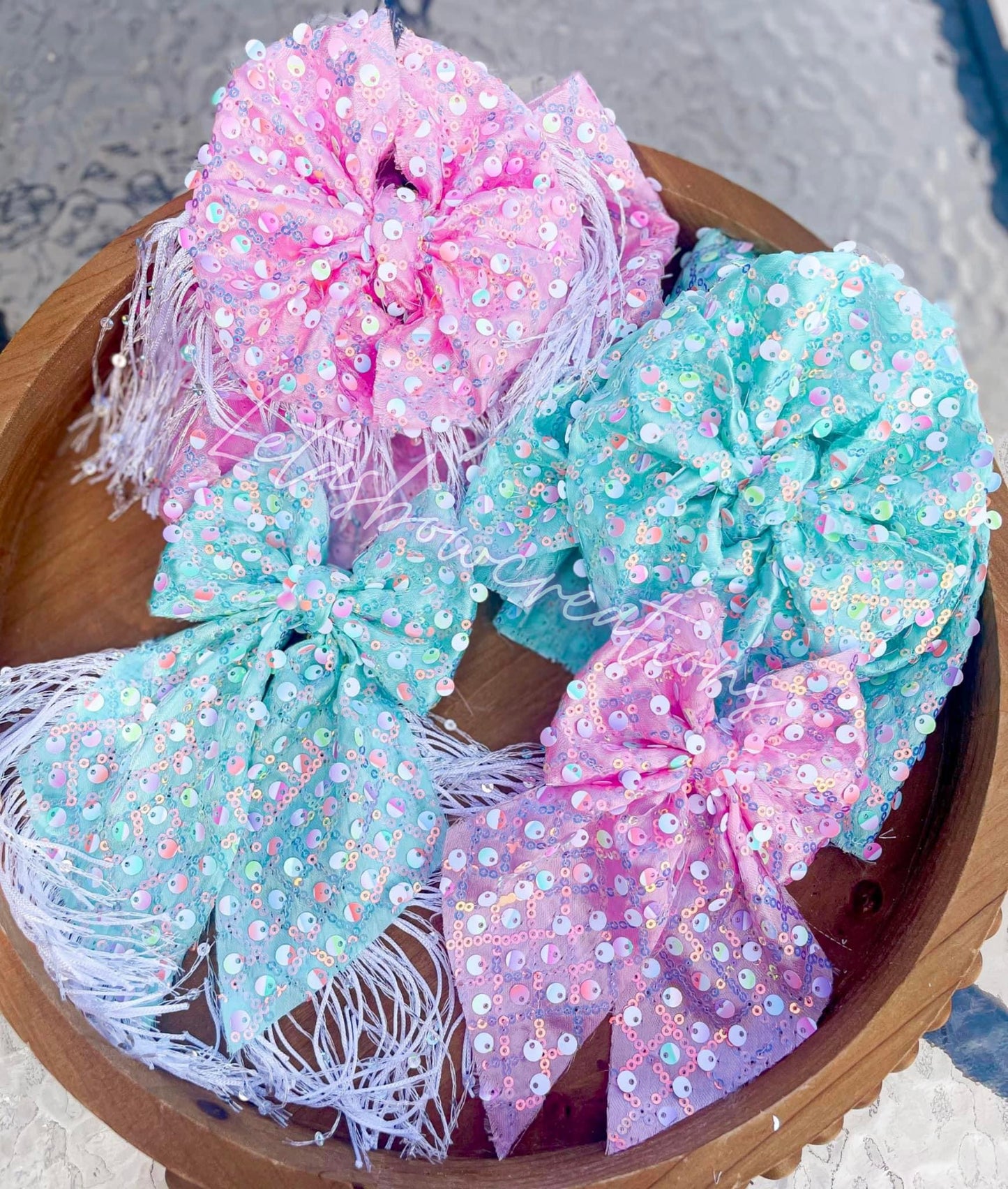 Pink | Embroidered Sequins | Ready To Ship