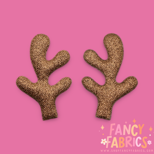 Brown Glitter | Reindeer Antlers | Ready To Ship