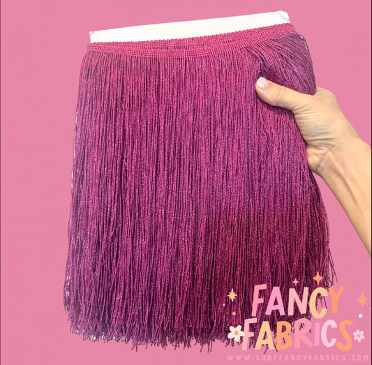 Fuschia | XL Metallic Fringe | Ready To Ship