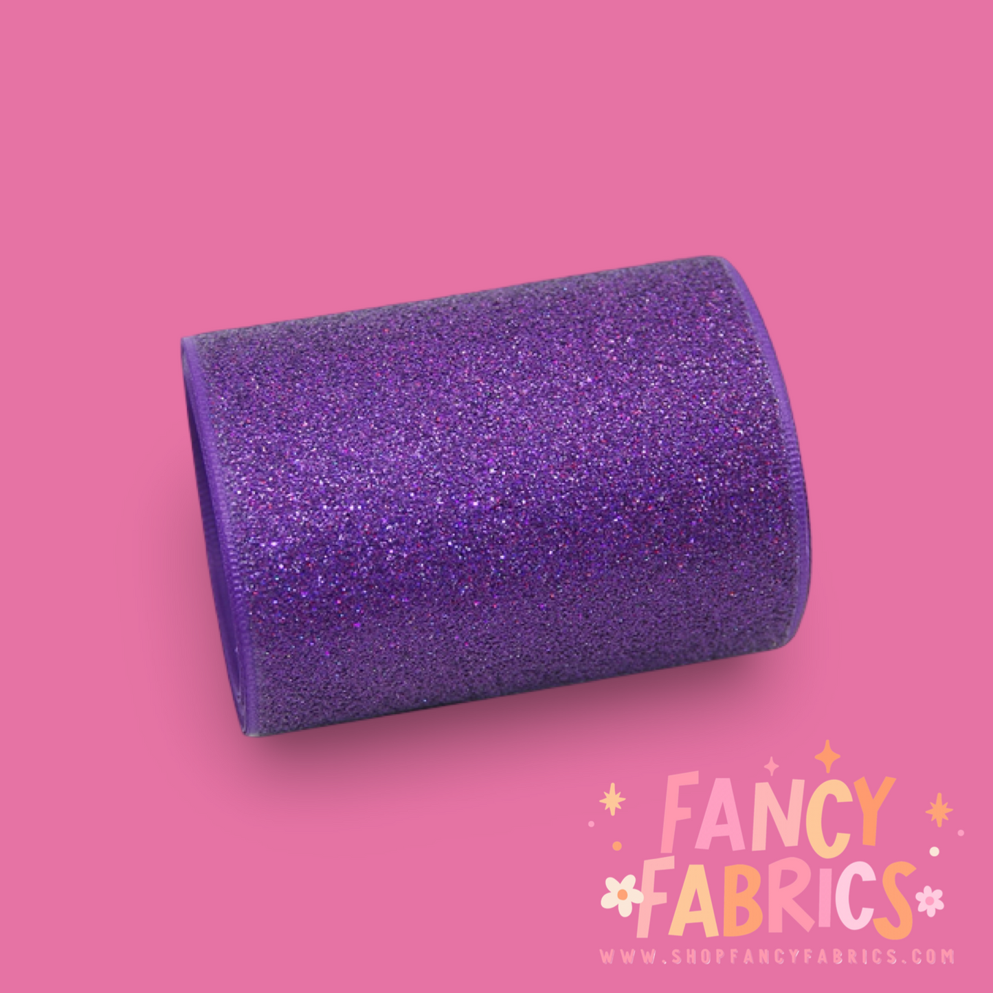 Purple | 3" Single Sided | Solid Glitter Ribbon | Ready To Ship