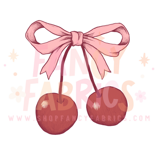 Cherry Bow | Child Size | DTF Transfer