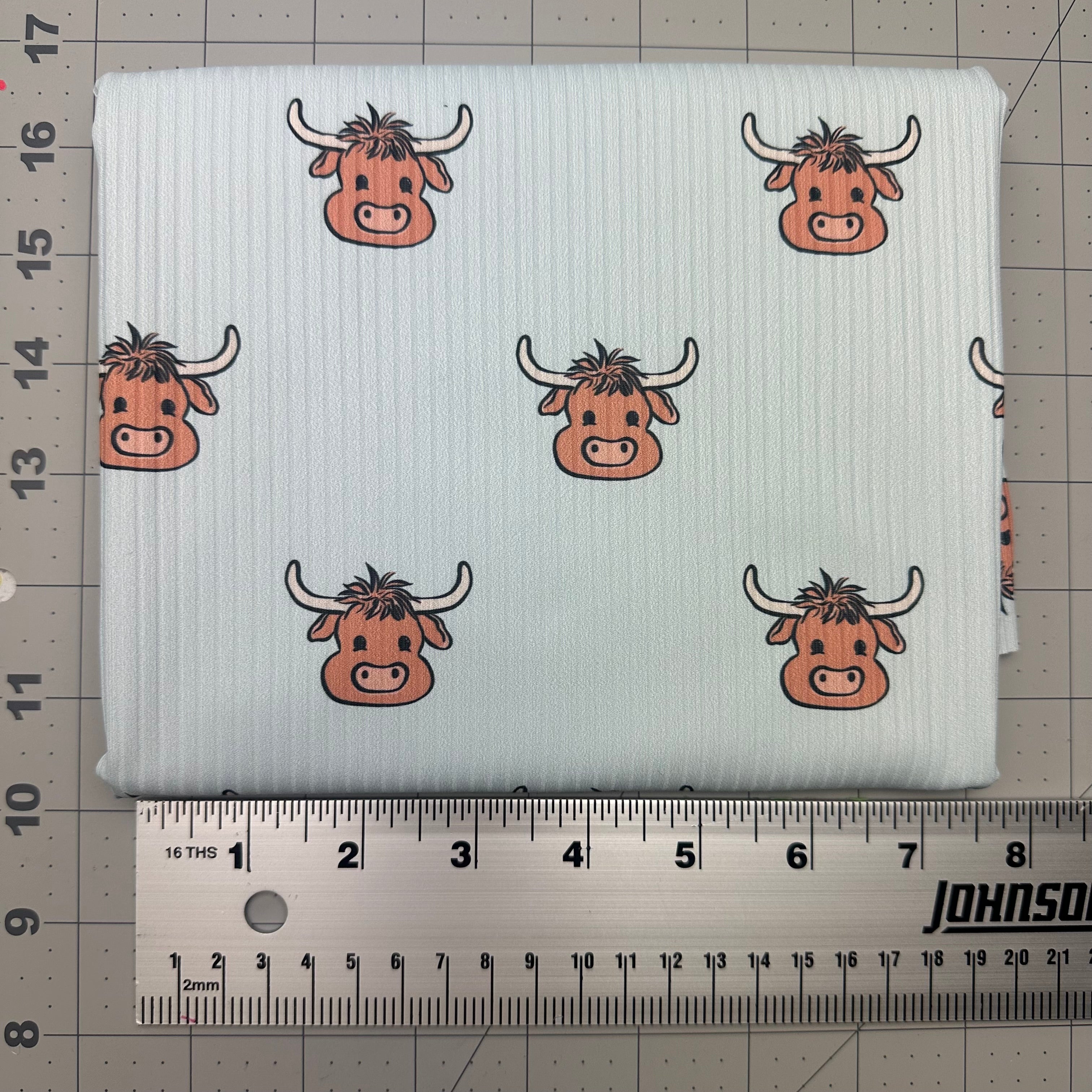 Blue Cows | 8x8 Scaling | Skinny Rib | Ready To Ship