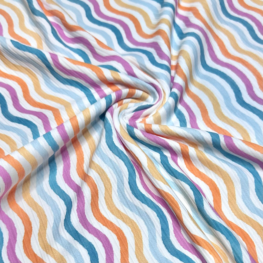 Rainbow Waves | 6x6 Scaling | Skinny Rib | Ready To Ship