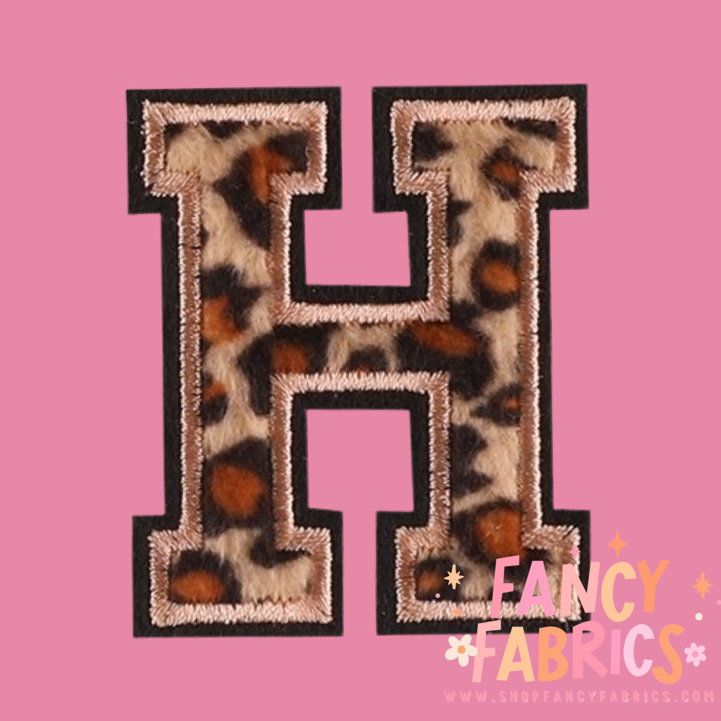 Letter H (Leopard) | Iron On Patch