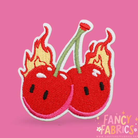 Burning Cherries | Iron On Patch