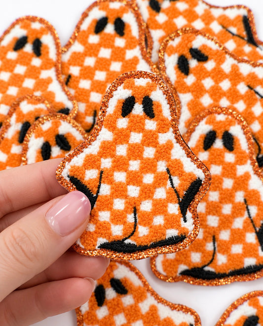 Checkered Ghost | Iron On Patch