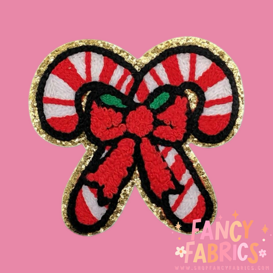 Candy Canes Iron on Patch