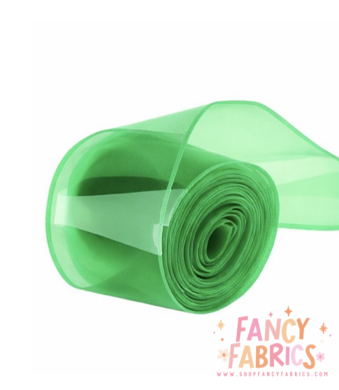 Green | 2" Jelly Ribbon | Printed Ribbon | Ready To Ship