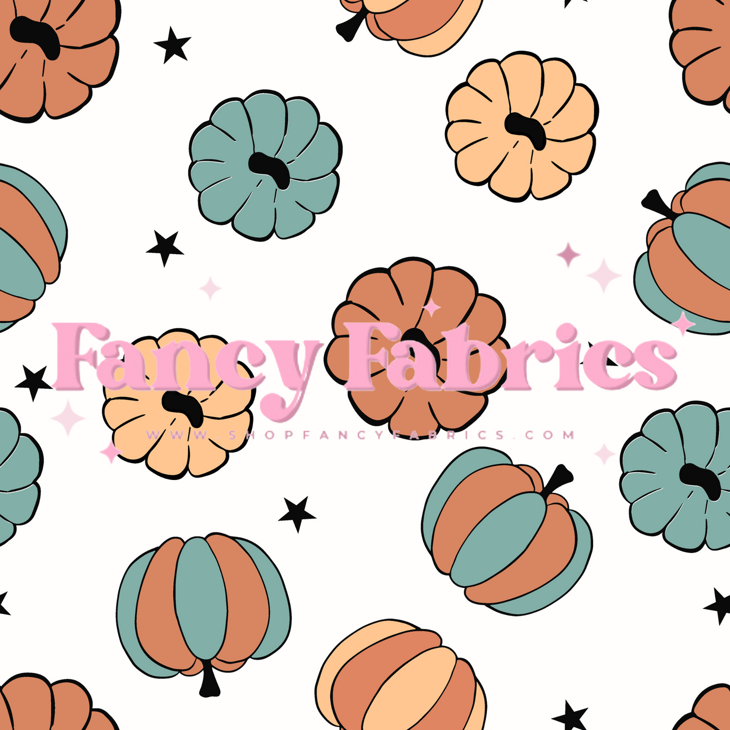 Muse Bloom | Pumpkin Pickin' (Teal) | PREORDER | By The Yard