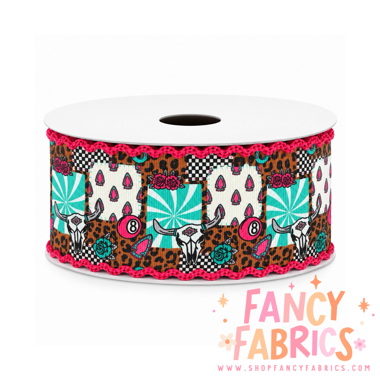 Western Patchwork | 2" Single Sided | Moonstitch Printed Ribbon | Ready To Ship