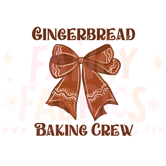 Gingerbread Baking Crew | Toddler Size | DTF Transfer