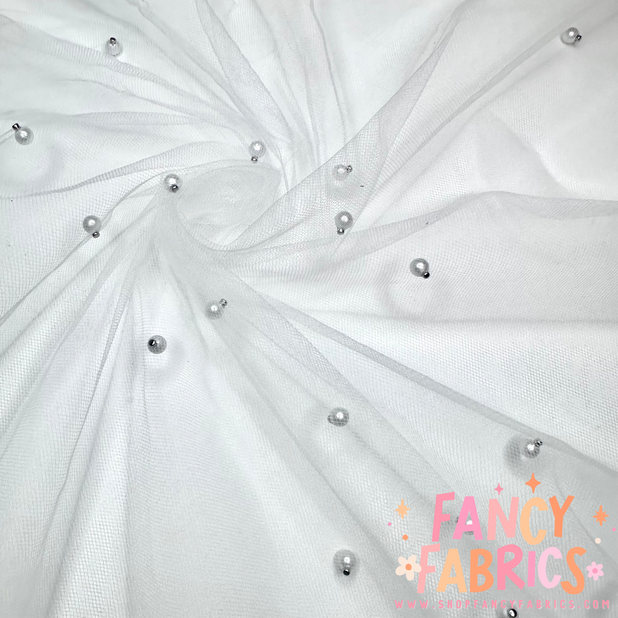 White | Pearl Mesh | Ready To Ship