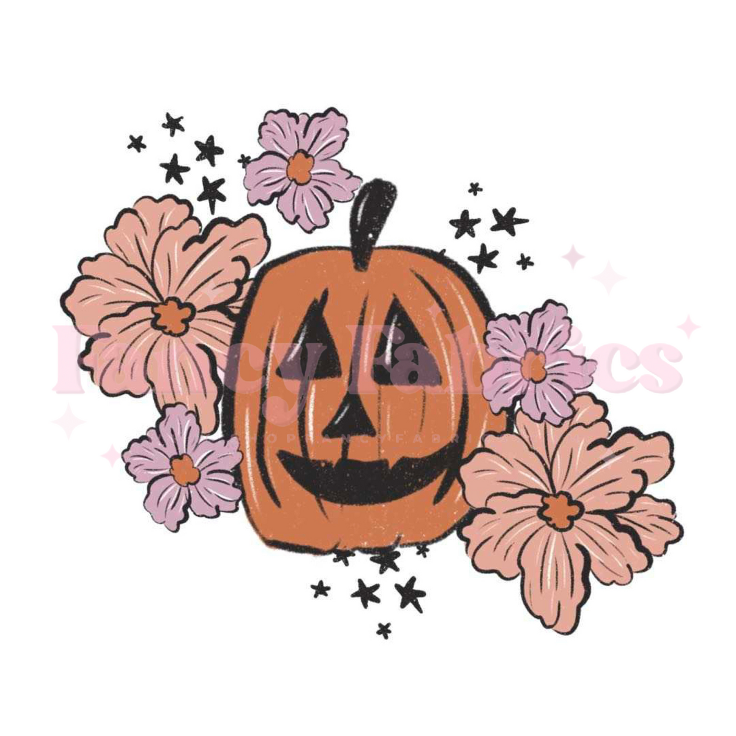 Floral Pumpkin | Child Size | DTF Transfer