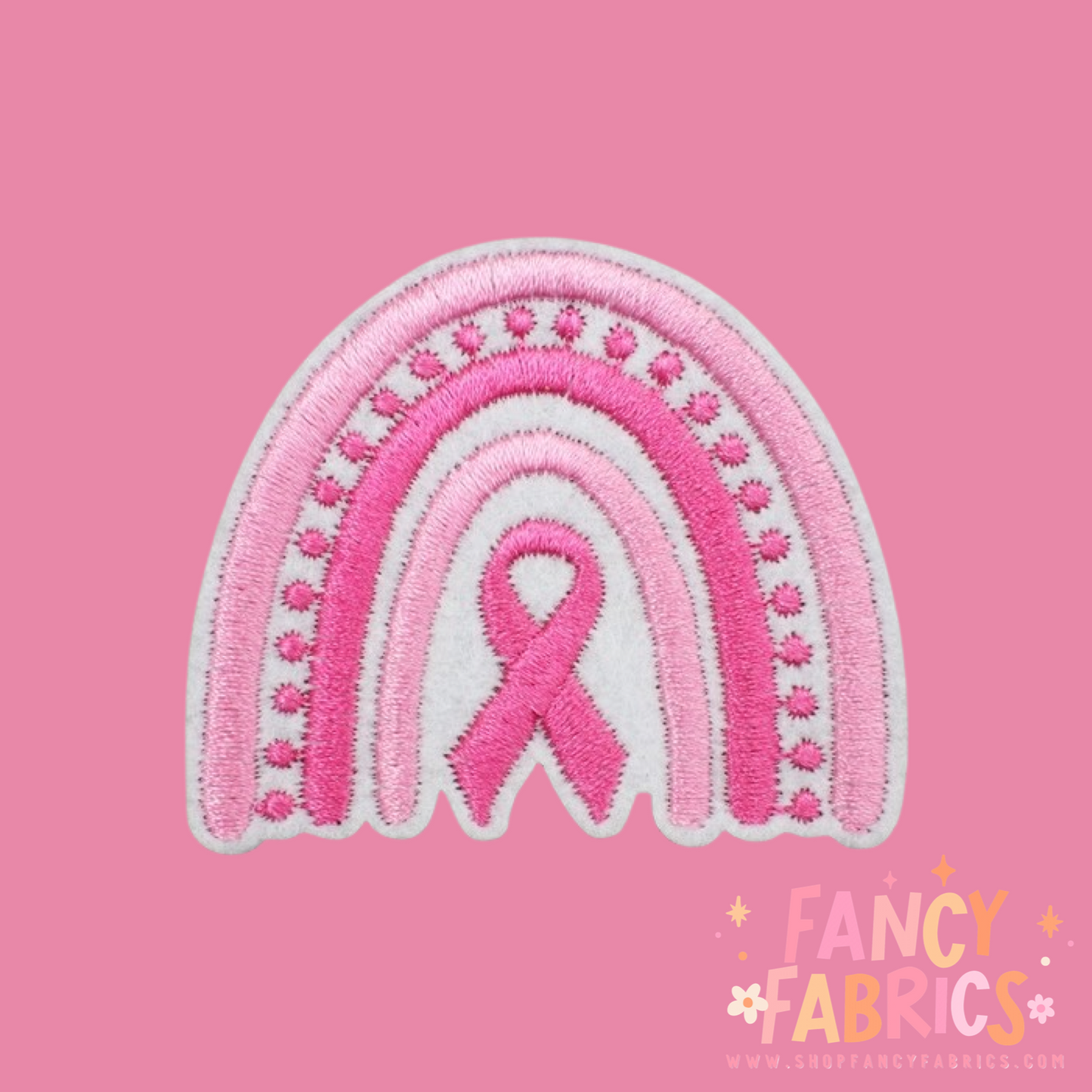 Breast Cancer Rainbow Iron On Patch