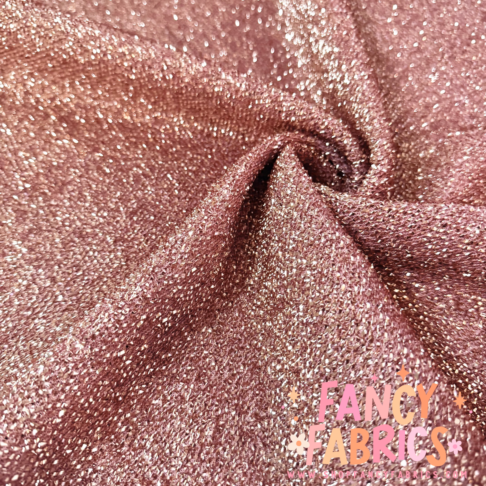 Rose Gold | Tinsel Fabric | Ready To Ship