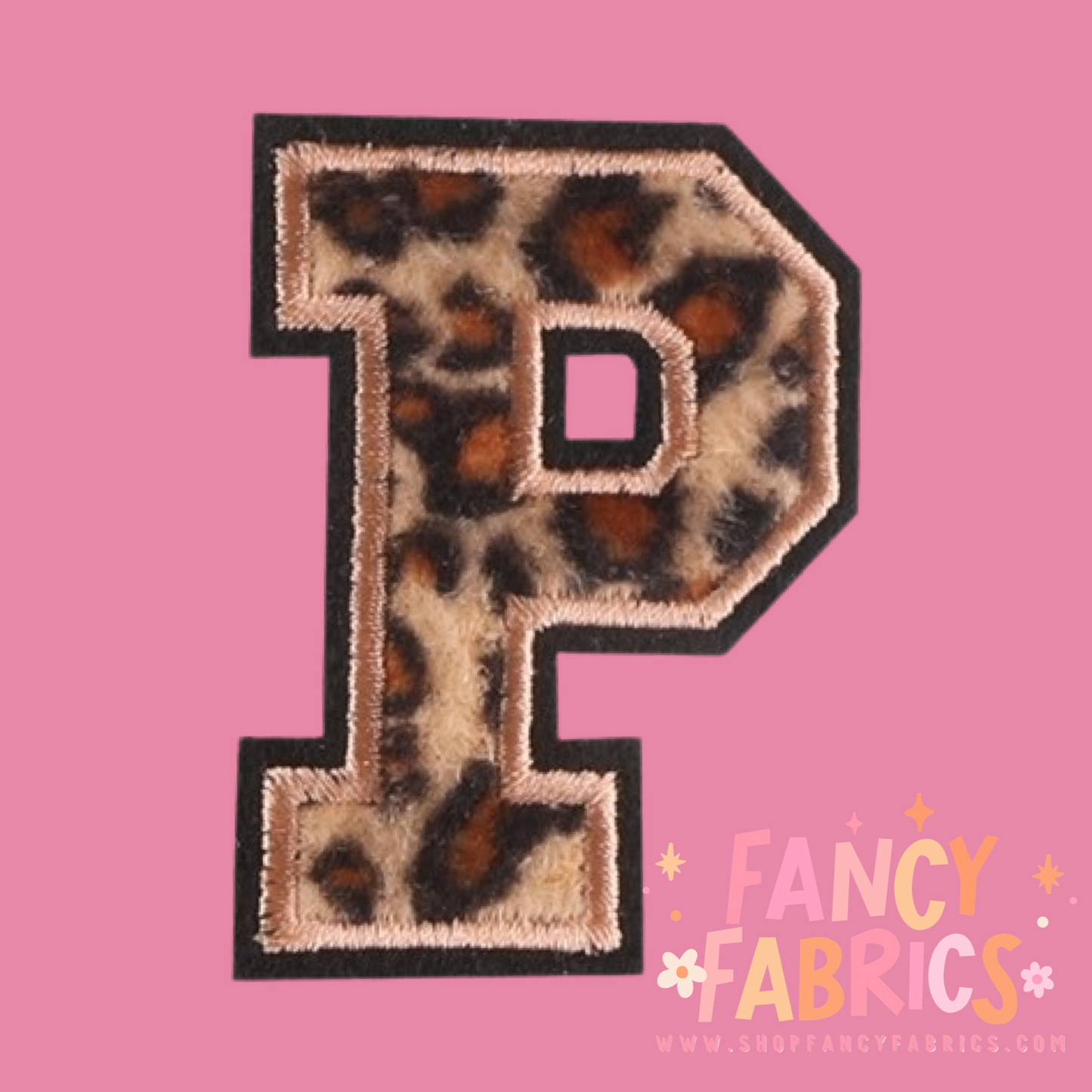 Letter P (Leopard) | Iron On Patch