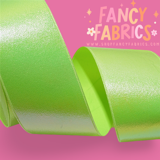 Neon Yellow | 3" Single Sided | Holographic Ribbon | Ready To Ship
