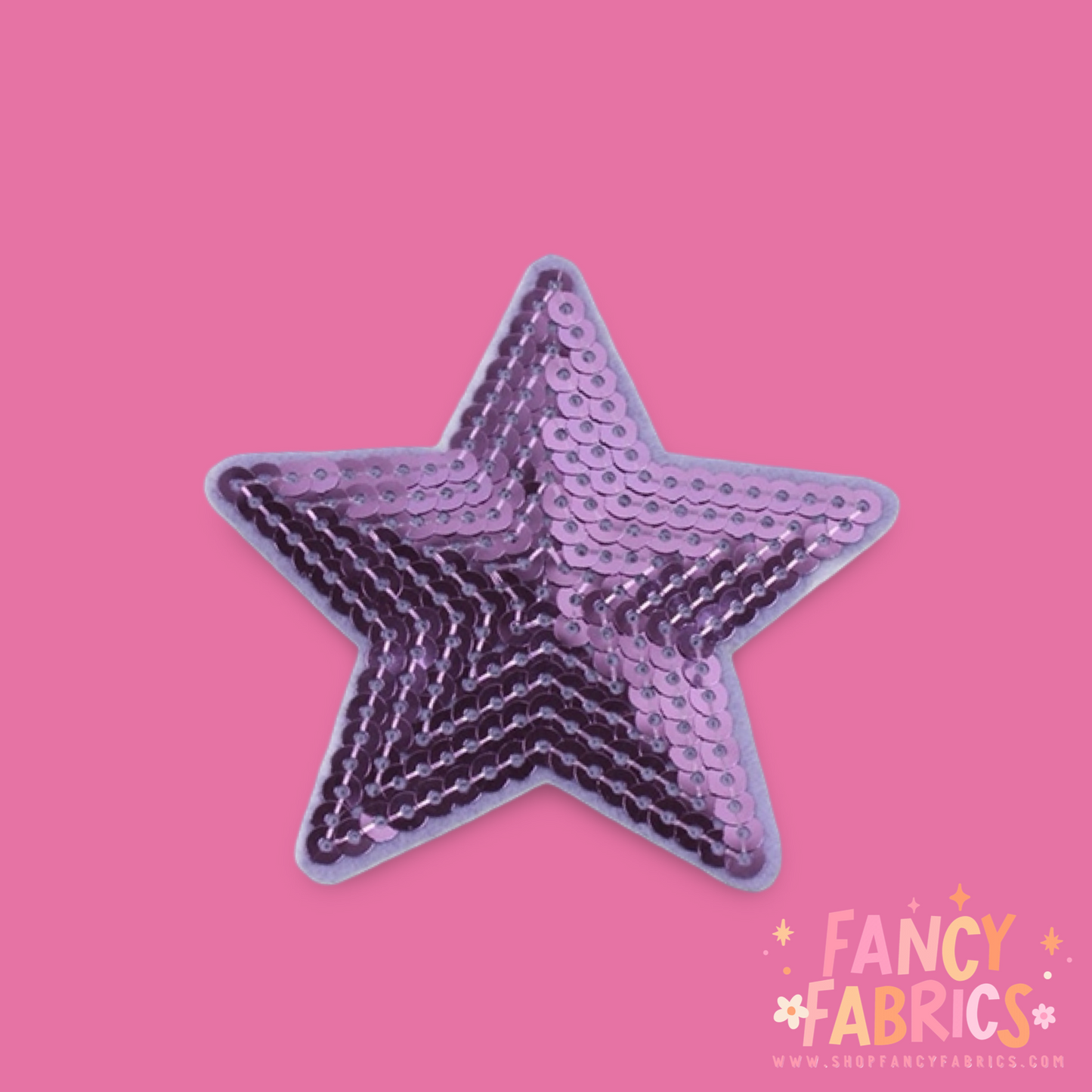 Purple Sequin Star | Iron On Patch