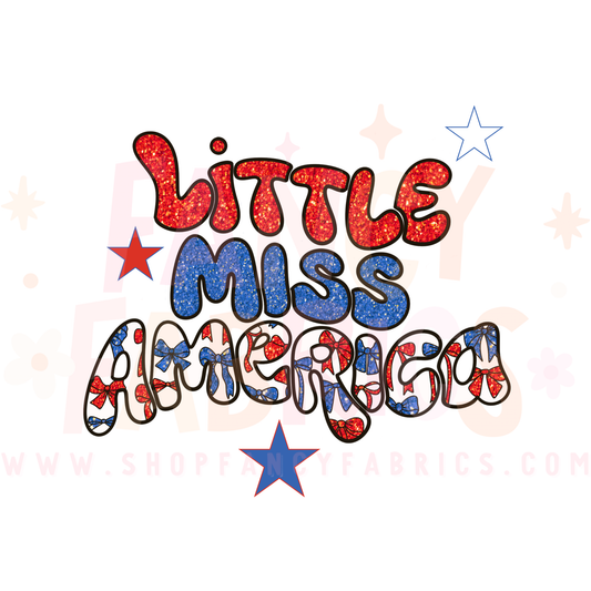 Little Miss America | Toddler Size | DTF Transfer