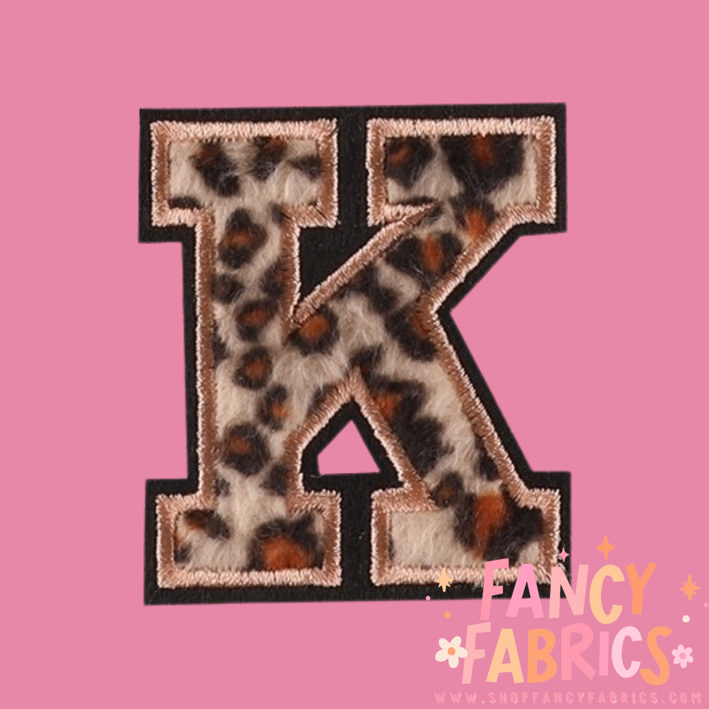 Letter K (Leopard) | Iron On Patch