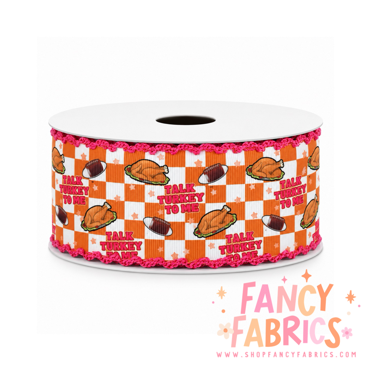Talk Turkey To Me | 2" Single Sided | Moonstitch Printed Ribbon | Ready To Ship