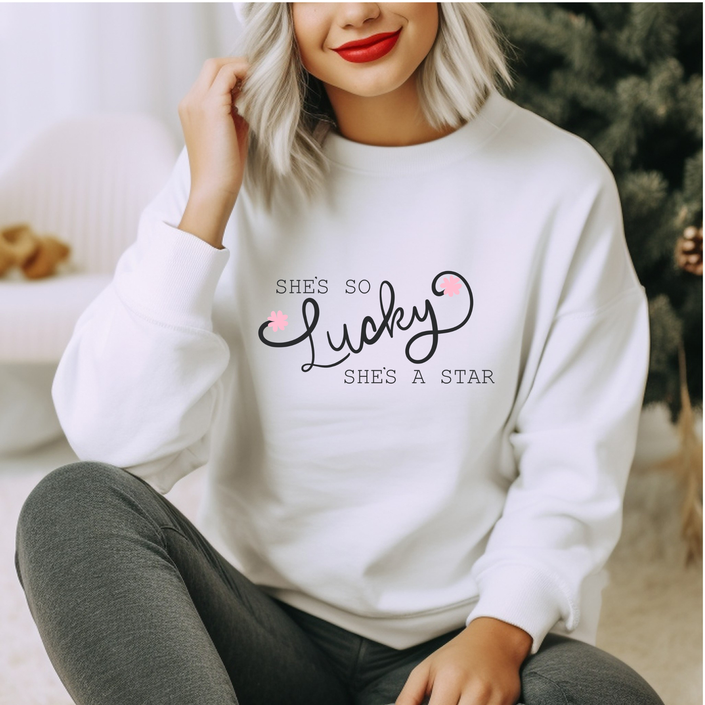 She's So Lucky | Adult Size | DTF Transfer | Ready To Ship
