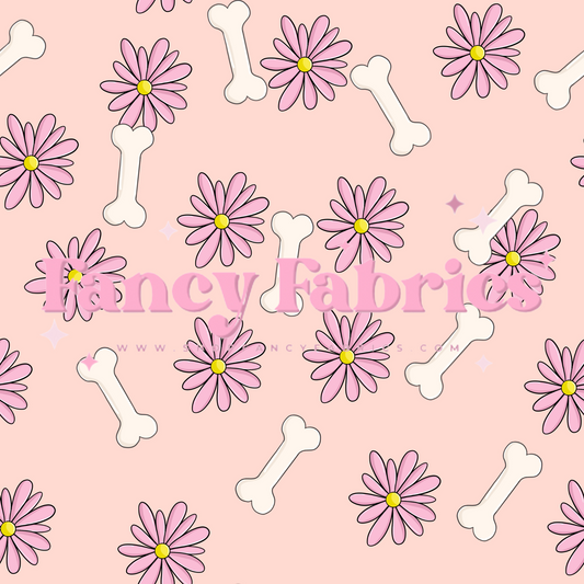 Pink Bone Floral | PREORDER | By The Yard
