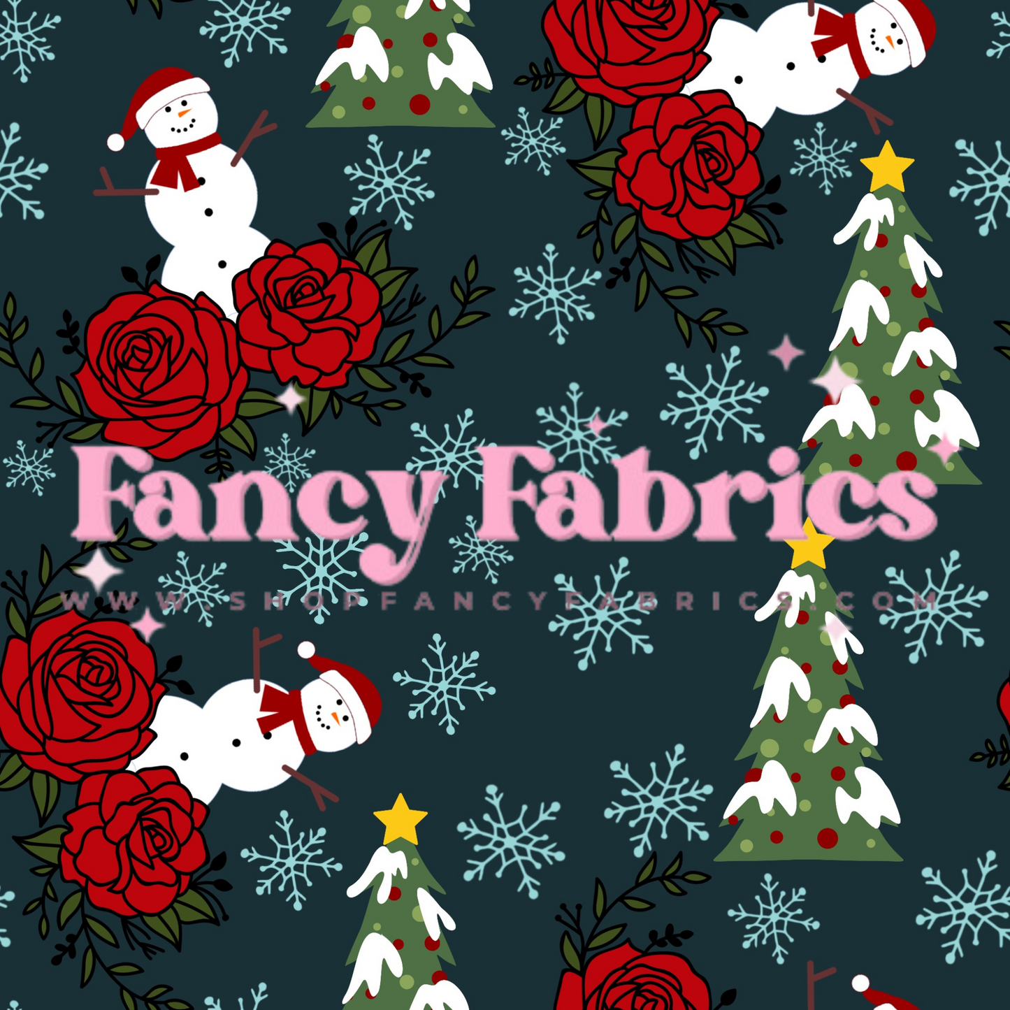 Creative Graphics | Floral Snowmen | PREORDER | By The Yard