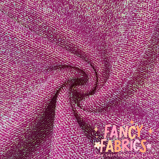 Fuschia | Tinsel Fabric | Ready To Ship
