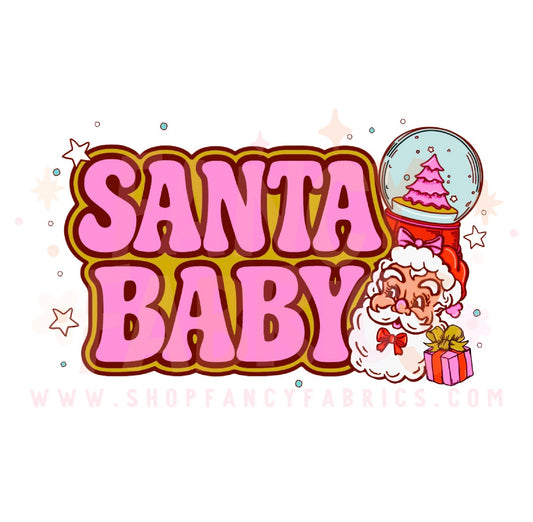 Santa Baby (Globe) | Adult Size | DTF Transfer | Ready To Ship