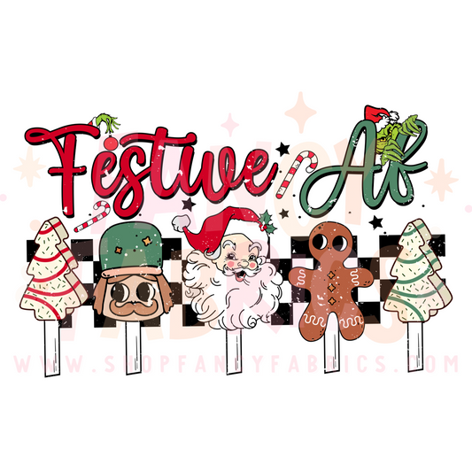 Festive AF | Adult Size | DTF Transfer | Ready To Ship
