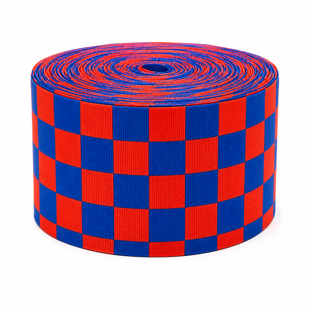 Red + Blue Checkers | 3" Single Sided | Printed Ribbon | Ready To Ship