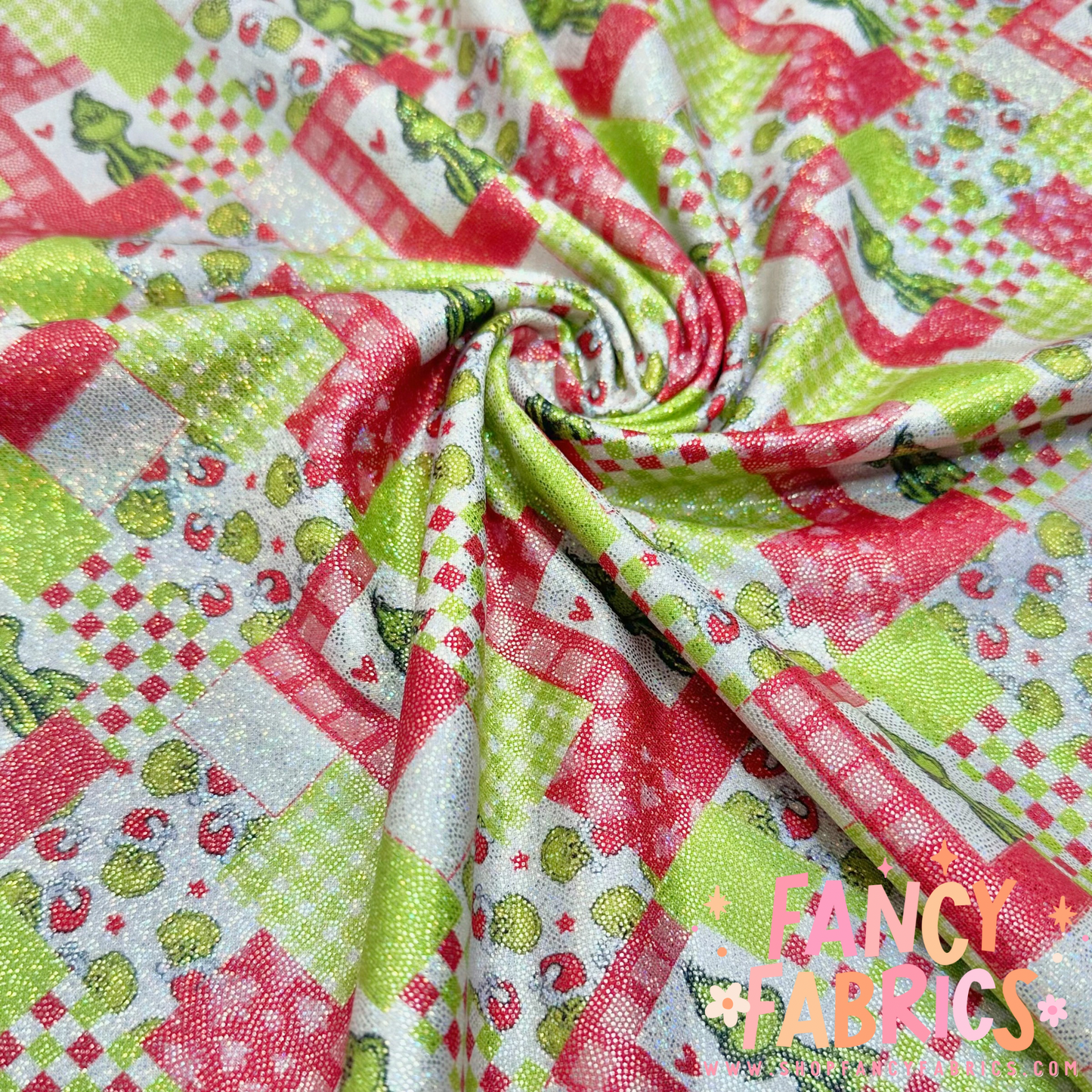 Green Guy Patchwork | 4x4 Scaling | Printed Holographic | Ready To Ship