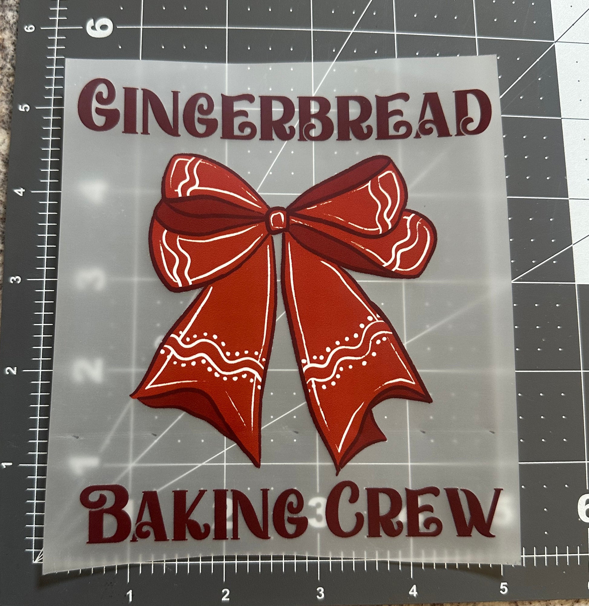 gingerbread baking crew toddler dtf transfer 