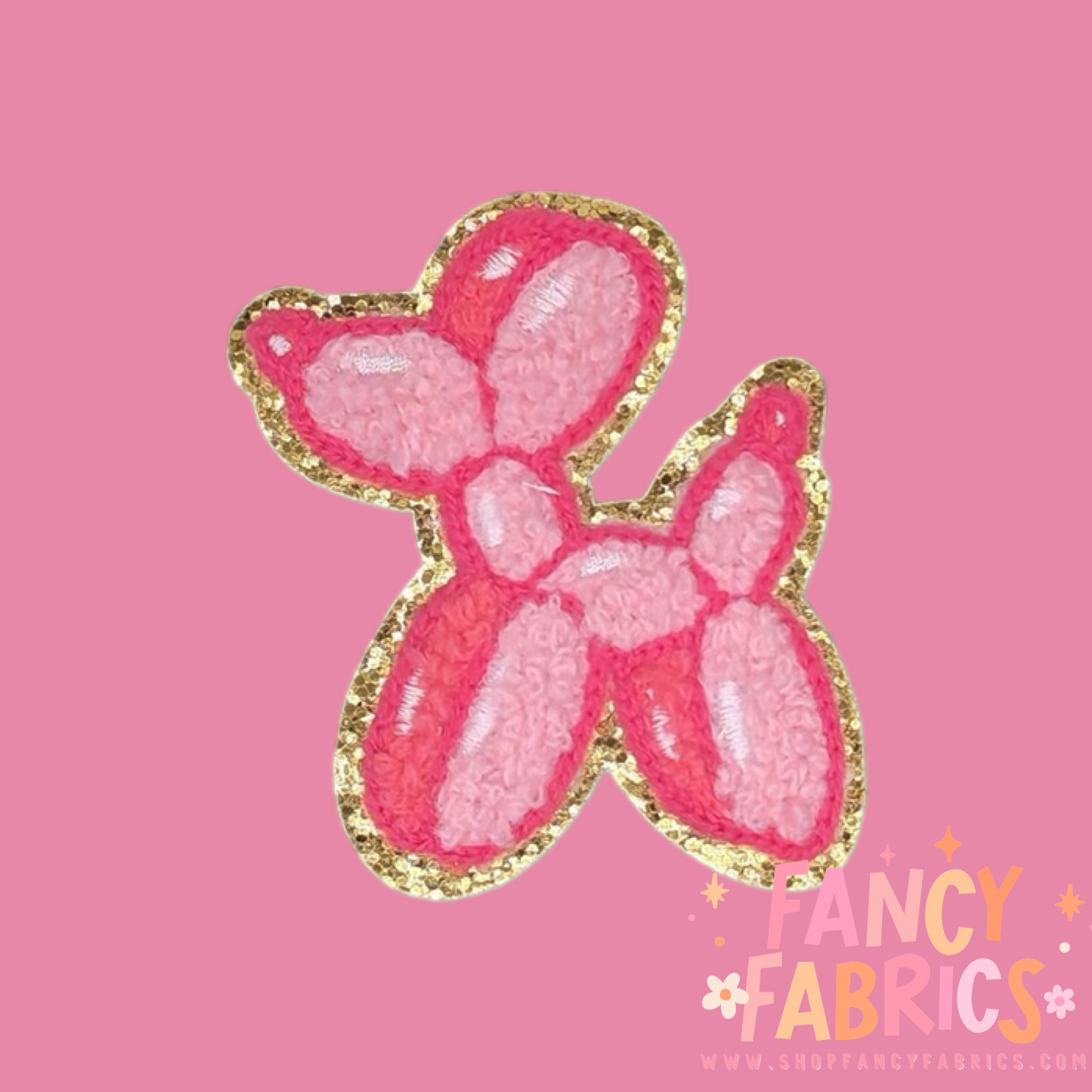 Glitter Balloon Dog | Iron On Patch | Ready To Ship