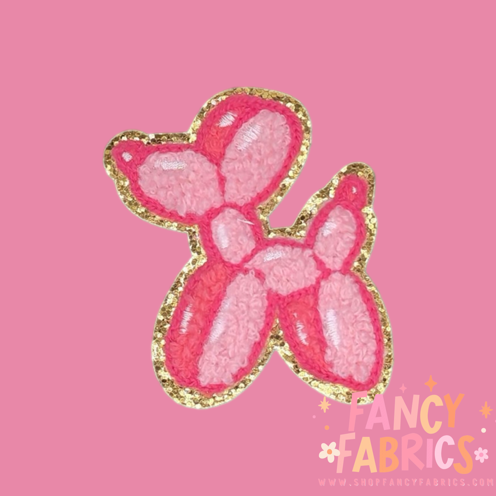 Glitter Balloon Dog | Iron On Patch | Ready To Ship