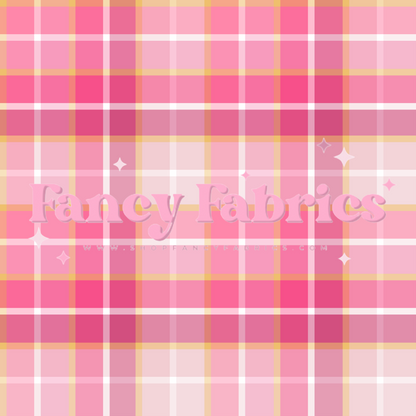 Pink + Gold Plaid | PREORDER | By The Yard