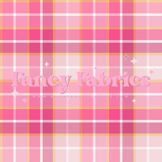 Pink + Gold Plaid | PREORDER | By The Yard