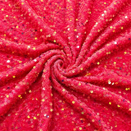 Watermelon | Stretch Sequin Velvet | Ready to Ship