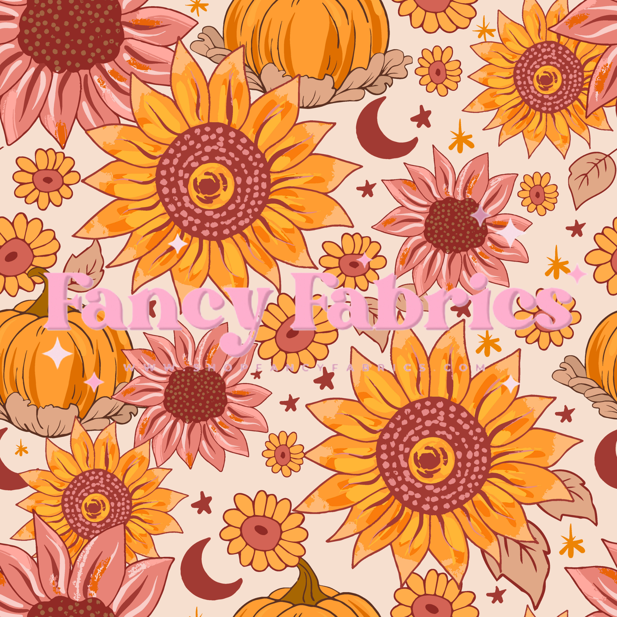Muse Bloom | Sunflowers (Beige) | PREORDER | By The Yard
