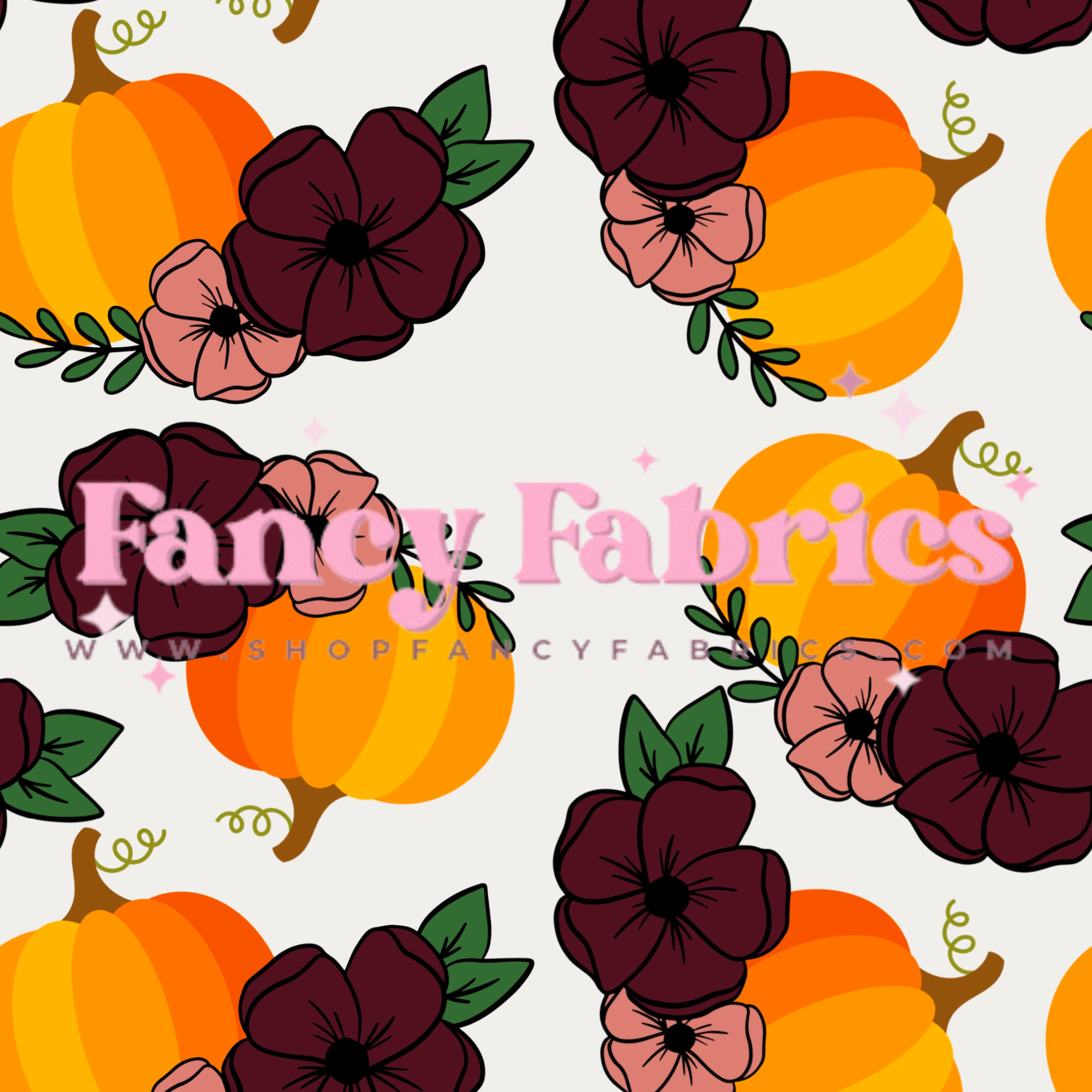 Creative Graphics | Floral Pumpkins | PREORDER | By The Yard