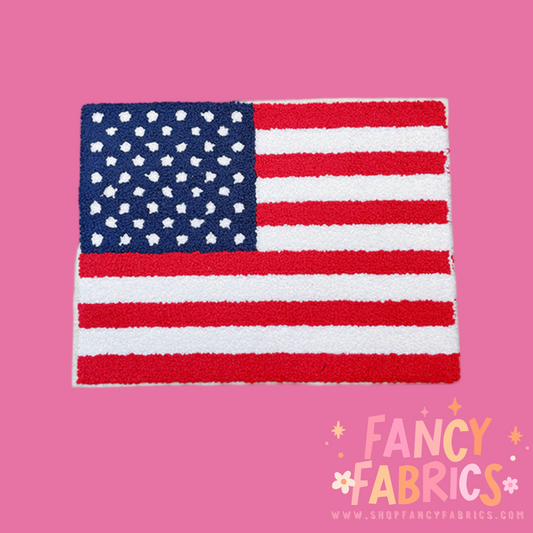 Large American flag iron on patch