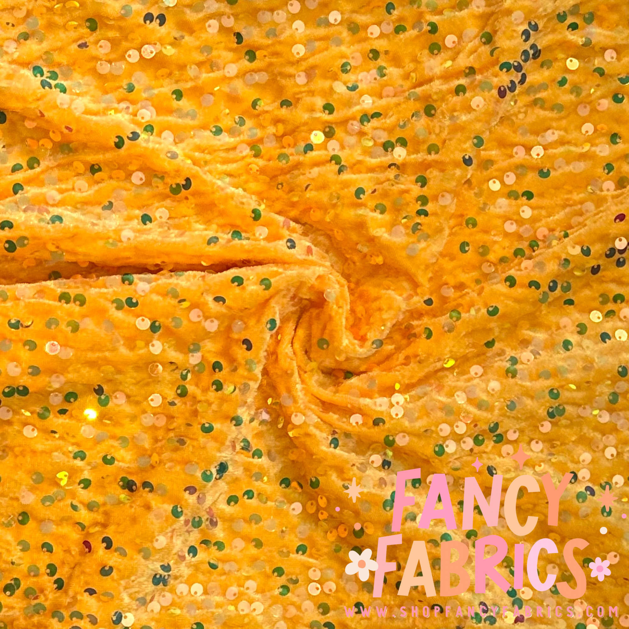 Mango | Stretch Sequin Velvet | Ready To Ship