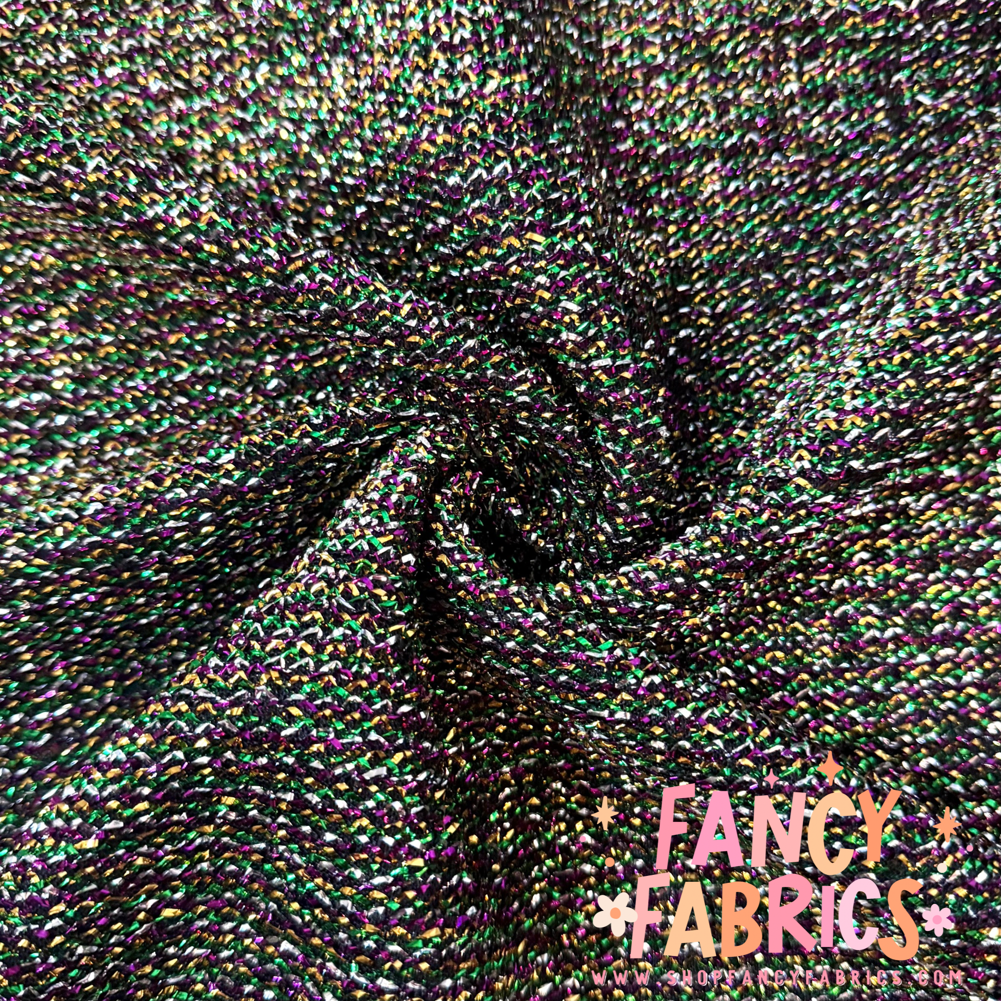 Mardi Gras | Tinsel Fabric | Ready To Ship