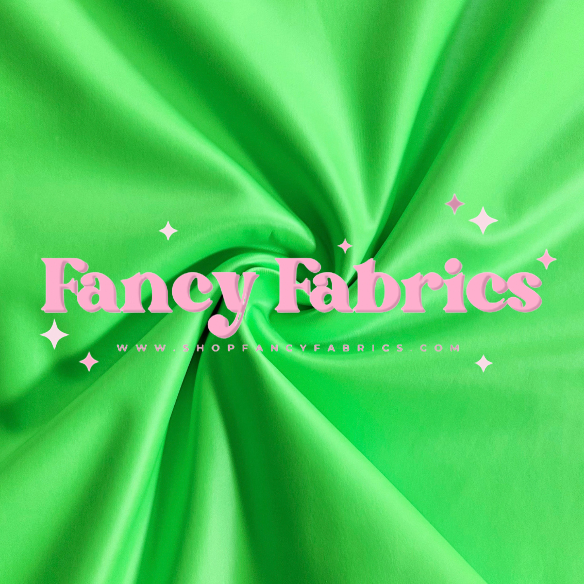 Neon Green Pleather Fabric by the Yard and Half Yards