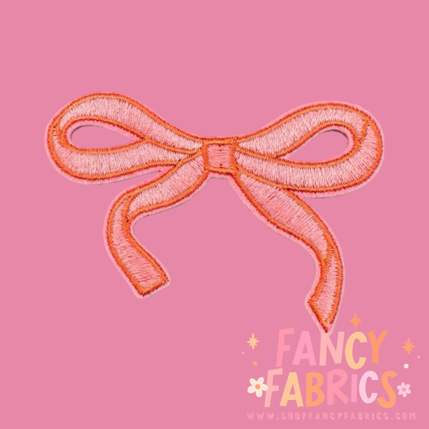 Orange Dainty Bow | Iron On Patch | Ready To Ship