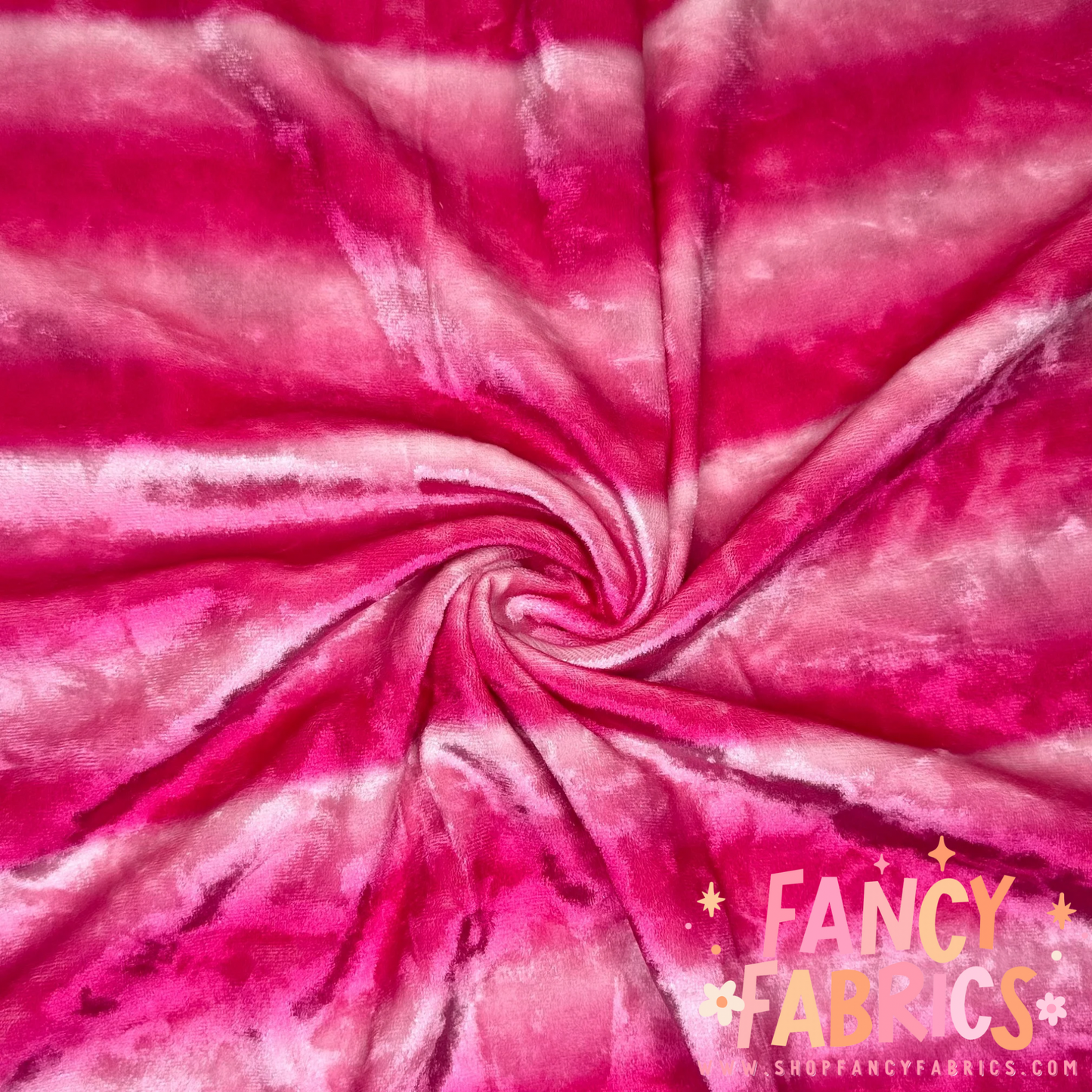 Pink Ombré Stripes | Crushed Stretch Velvet | Ready To Ship