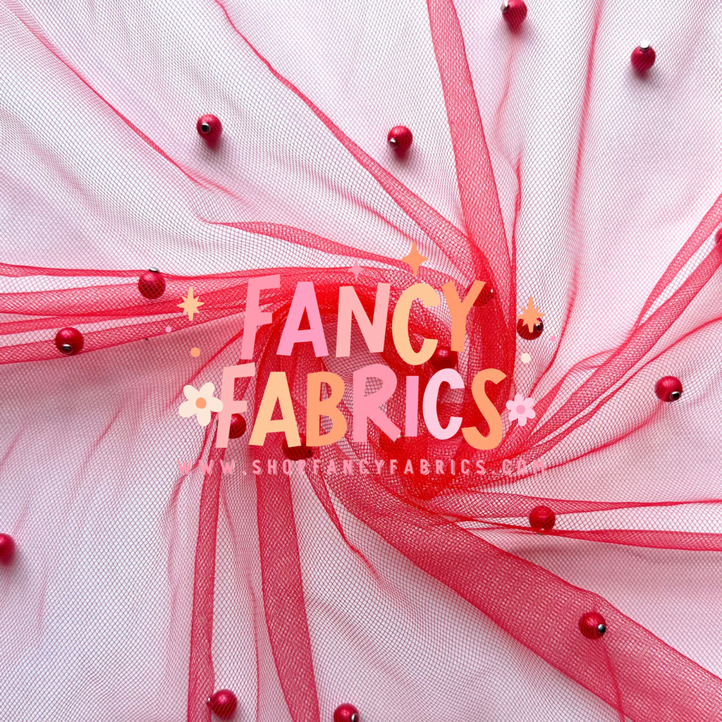 Red | Pearl Mesh | Ready To Ship