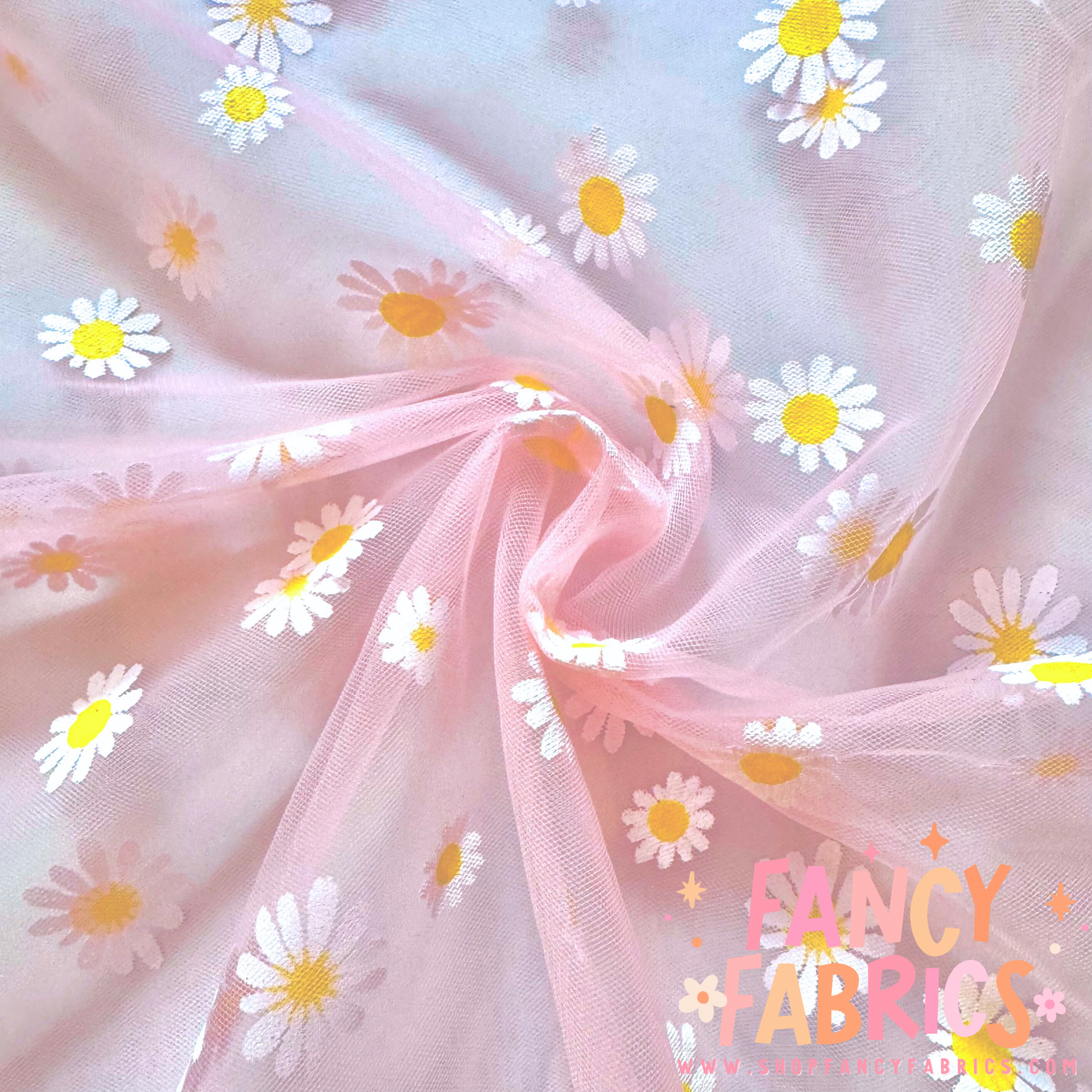 Stamped Daisy (Blush)  Mesh ready to ship