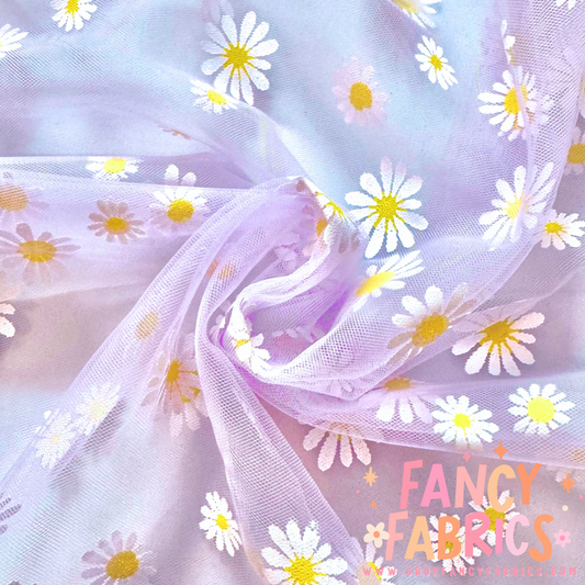Stamped Daisy (Lavender) Mesh ready to ship
